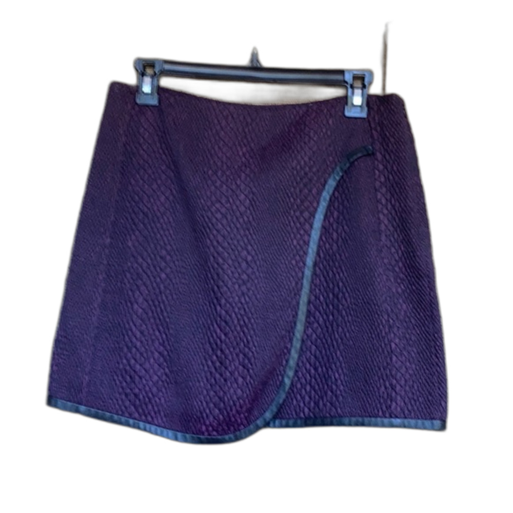 Rebecca Taylor faux leather trim mini skirt